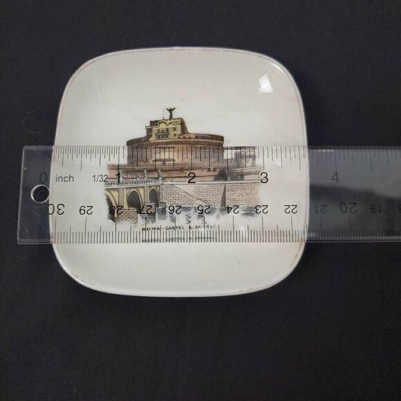Verbano ROMA-CASTEL S. ANGELC, Collectable Plate, 3.5" Square Decorative Plate - Picture 3 of 4